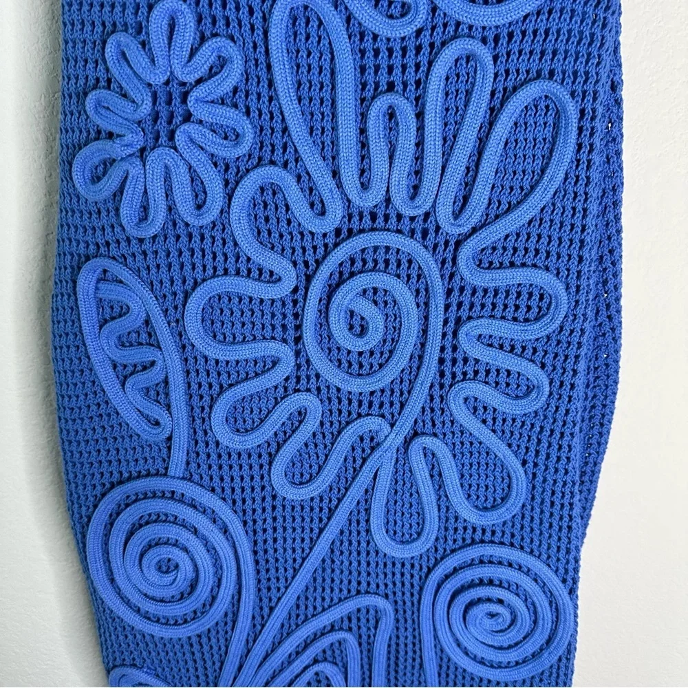 CULT GAIA Nissa Knitted Blue Sheath Midi Dress SZ S - Picture 4 of 8